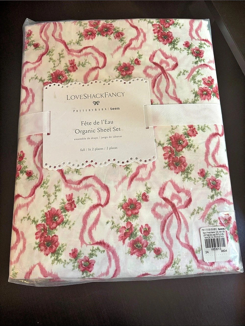 LoveShackFancy Fête de Fleurs Organic Sateen Sheet Set Floral Organic Cotton